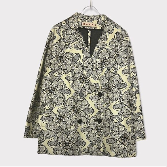 Marni Oversized Floral Blazer Jacket Sz 38